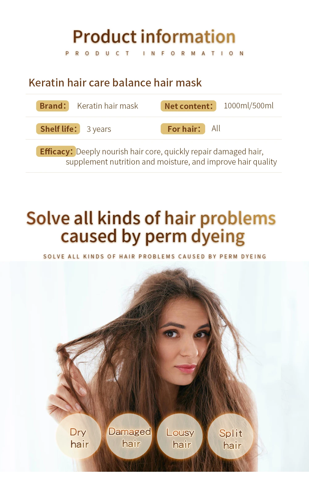 Augeas Brand Manufacturer Silky Creamy Brazilian Keratin Hair Mask