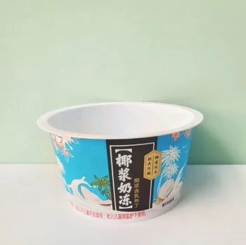 Custom PP IML Yogurt Cup With Lid and Spoon Ice-cream Packaging Superior Rigidity Single Use Disposable FDA