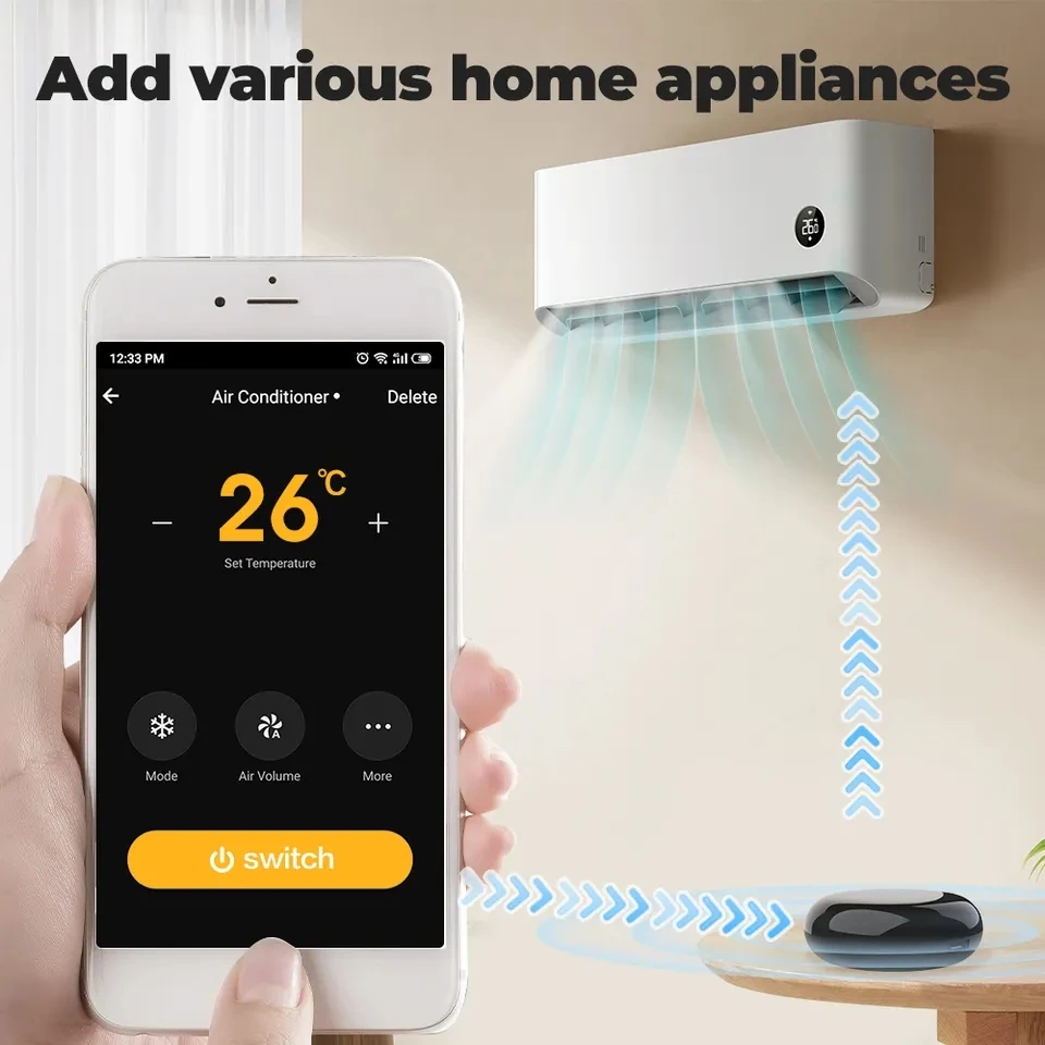 Wi-Fi ИК пульт дистанционного управления Tuya Google Alexa Умный домашний телевизор Кондиционер универсальный