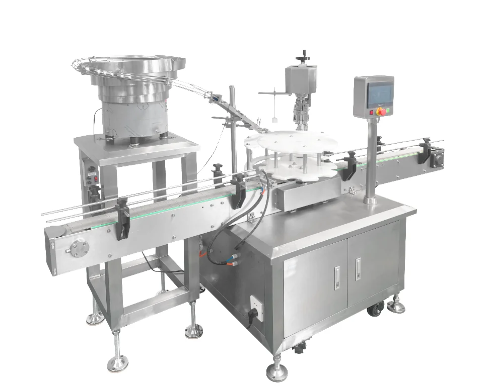 Factory Price High Speed Automatic Honey Jam Glass Jar Capping Machine Metal Cap Capper with Touch Screen and Conveyor