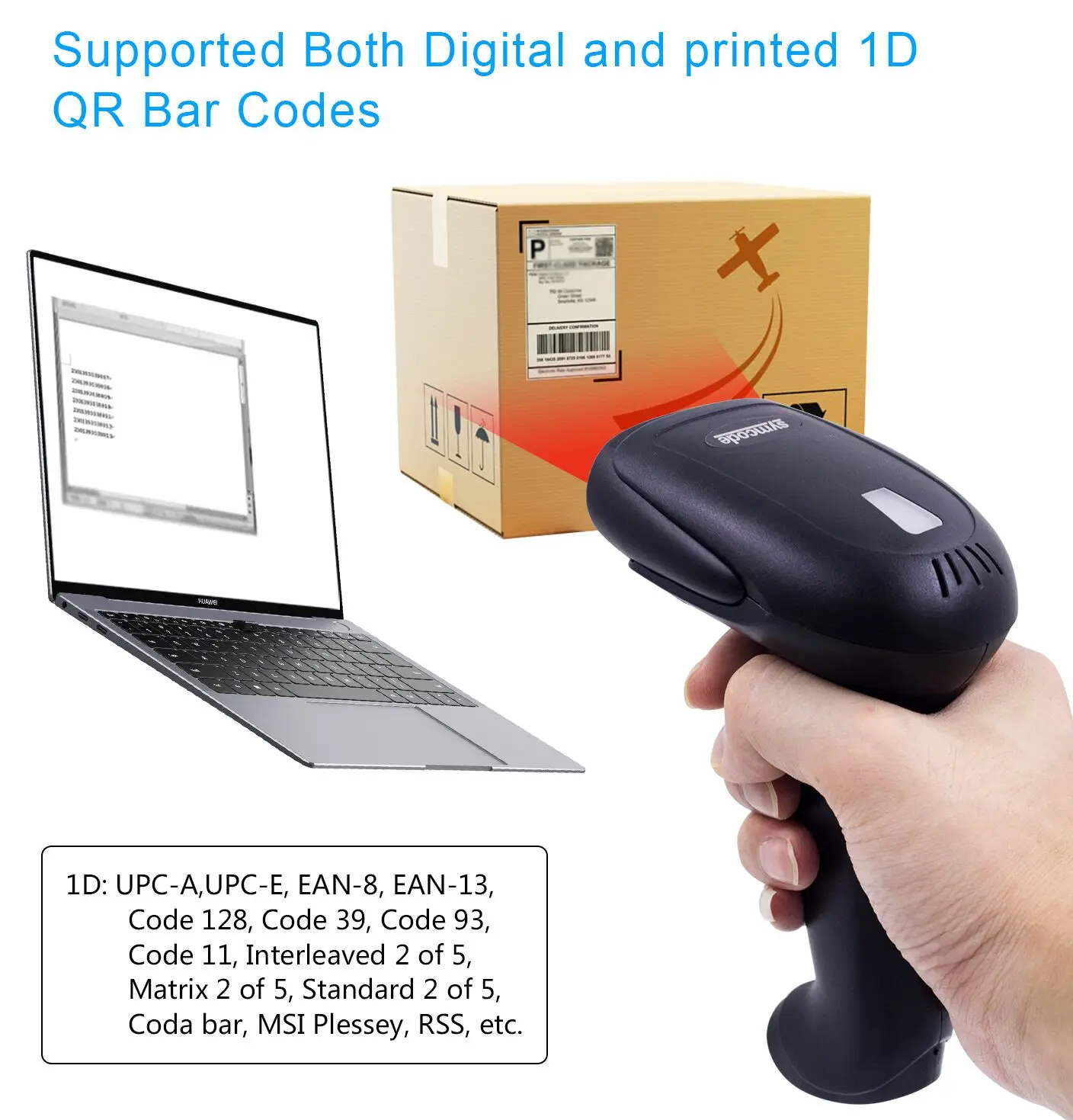 Symcode MJ-6709 Handheld USB Barcode Scanner for Libraries