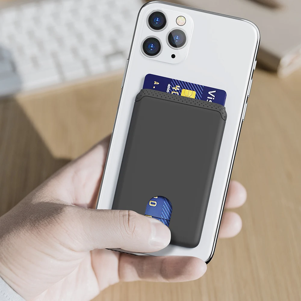 Anti Falling Easy Push Upgrade Designer Silicon Phone Card Holder Stick