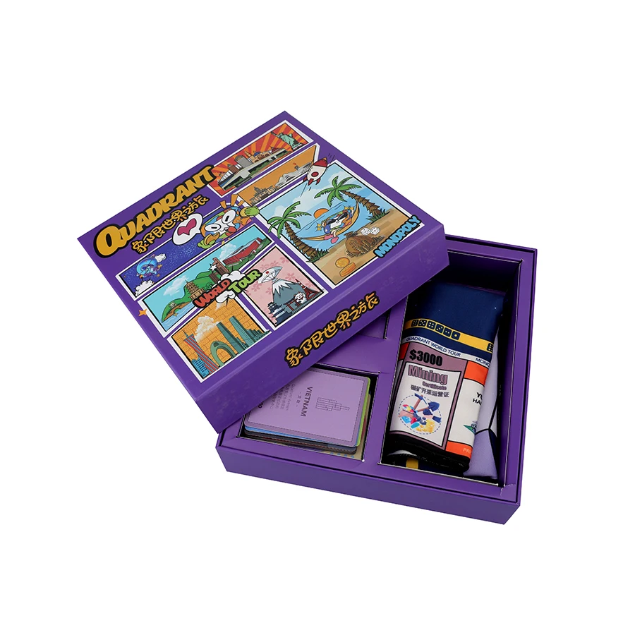 Factory Direct Sale Foldable World Theme Custom Printing Monopoli Board Game With Paper Board manufacture