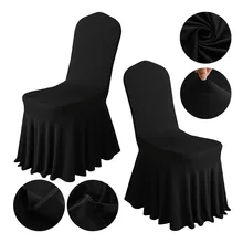 Modern Black Polyester Stretch Chair Covers for Weddings Parties Banquets Living Hotels for Chair Decoration