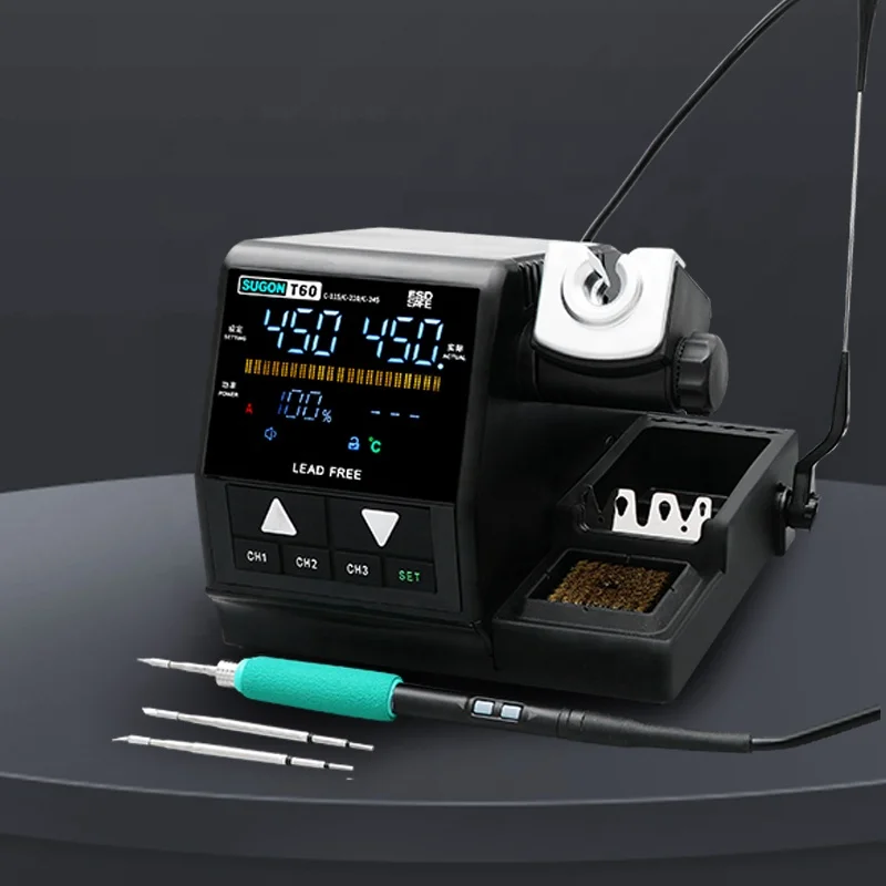 New Sugon T60 Fast Heating Soldering Stations 120W Heat up  Digital Soldering Irons Stations