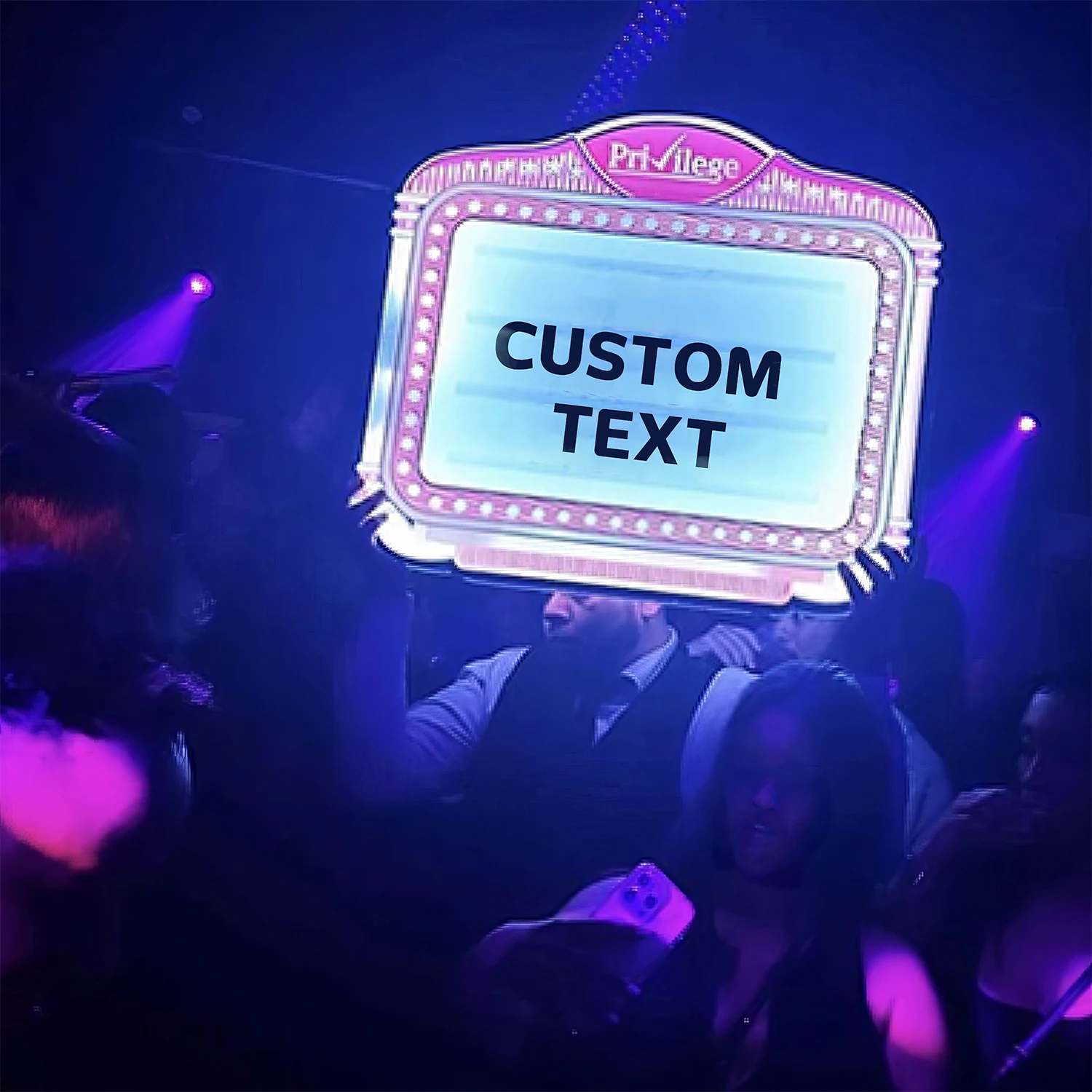 Wholesale Custom Vip Board Letter Custom VIP Bottle Presenter Service Sign LED Marquee Sign