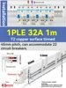 1PLE 32A Cuivre Violet (connexion d'1 mètre pour 22 MCBLE 1P)
