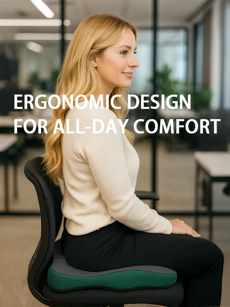Ergonomic Office Chair Seat Cushion Orthopedic Memory Foam Lumbar Support Long Sitting Orthopedic Lumbar Pillows