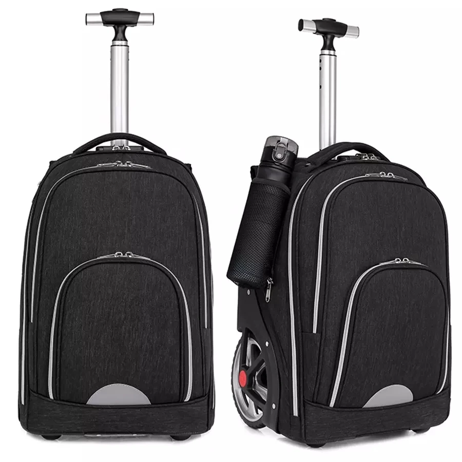 Custom Large Capacity Polyester Trolley School Traveling Rolling