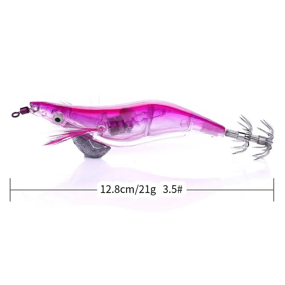12.8cm/21g 3.5 Led Squid Jig Making Supplies Shrimp Squid Jig Buy