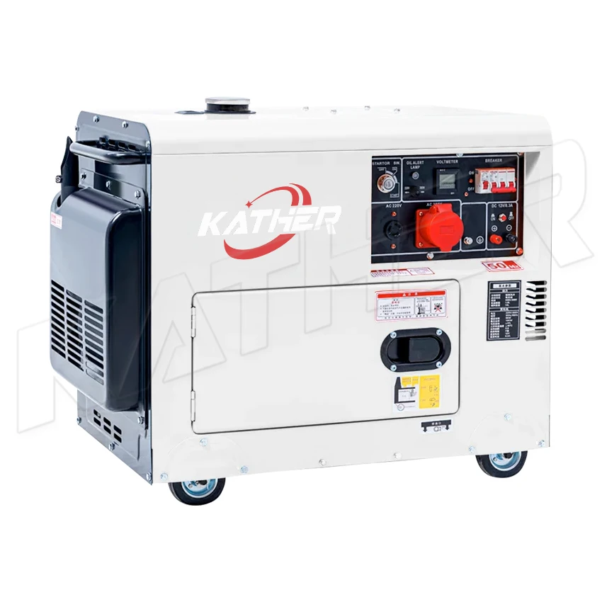Stazzjonarju Elettrik Power Plant 5kw Soundproof 12kva 10kw 8kw 6kw Silenti Generatur Diesel 50/60hz 1/3 Fasi Generatur Diesel 10Kva