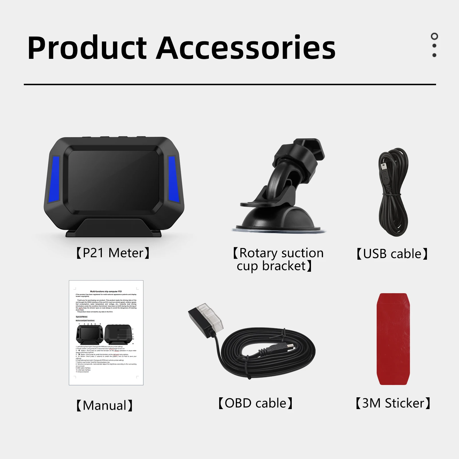 P21 HUD Head up Display Car Tester on Board Computer Clock Slope Meter GPS Speedometer OBD2 Diagnostic Tools