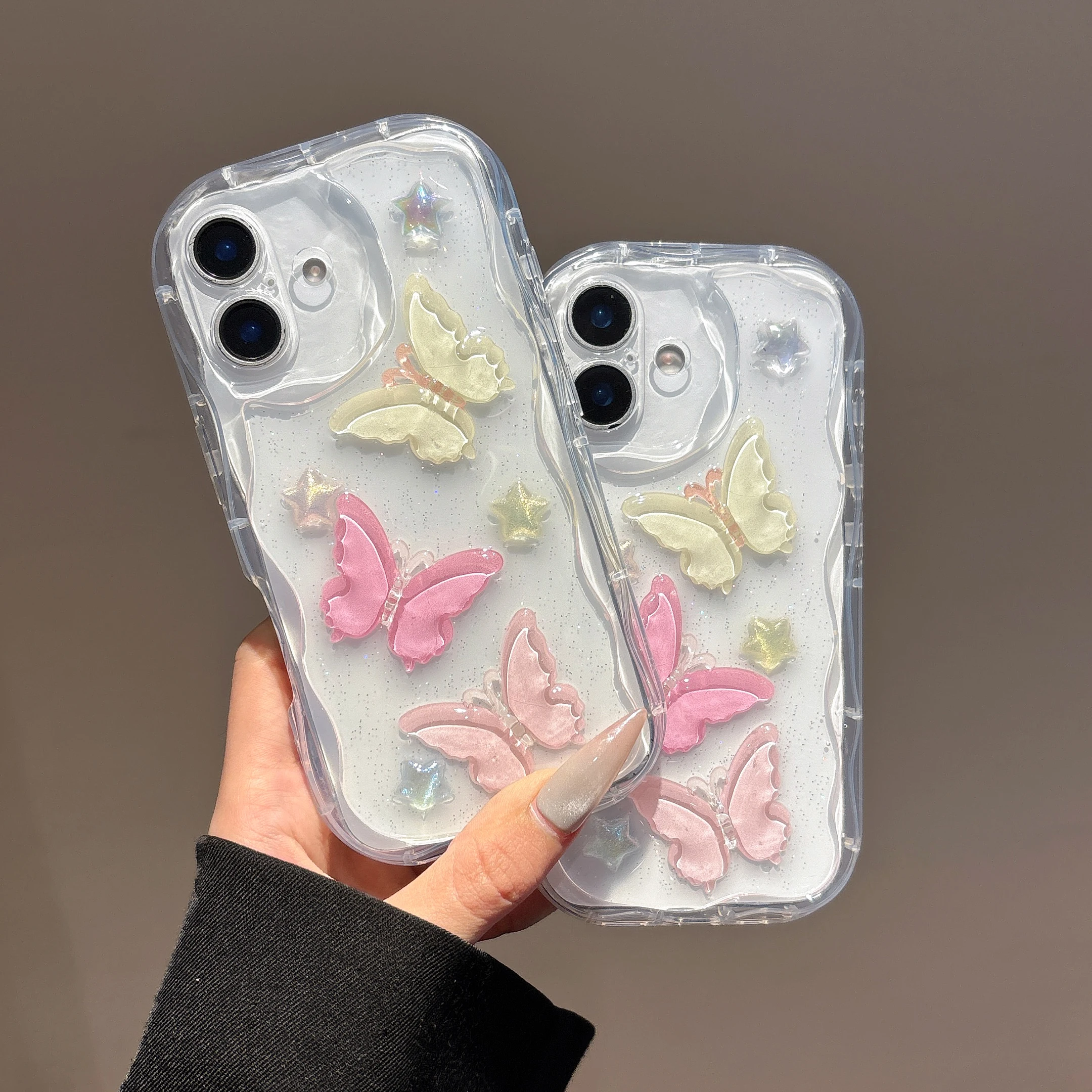 Creative Minimalist Glitter Twist Butterfly for Iphone 17 Pro Max Creative Minimalist Glitter Twist Butterfly for Iphone 17 Pro Max