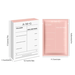 OEM Private Label Real Deep Bio-Collagen Face Sheet Mask Vitamin C Infused Korean Skincare for Hydration Facial Mask for Skin