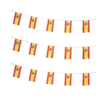 Wholesale Double Side Printing Spain bunting String Flags for world