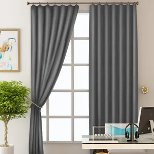 Honeymoon Hot Sell Natural Soft Solid Insulated Room Darkening Bedroom Blackout Curtains
