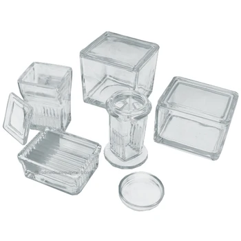 10pcs Microscope Slide Storage Box - Plastic Coplin Staining Jars For Lab Slides, Pathological Sections