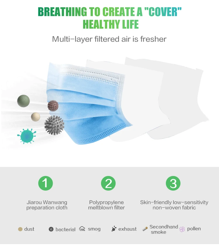Disposable Earloop Face Mask 3plies