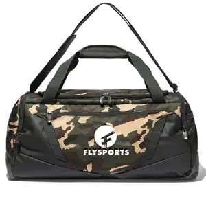 Unisex Large Overnight Duffel Bag Customized Logo Fitness Outdoor Sports Weekender Wet Compartment Durable Gym Bag for Men Women