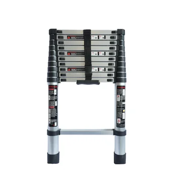 2.6M single-sided aluminum alloy telescopic ladder, household ladder, folding ladder