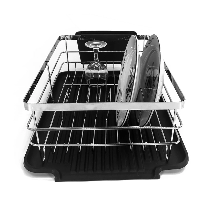 Kitchen Counter Stainless Steel Dish Drainer Chopstick Plate Holder