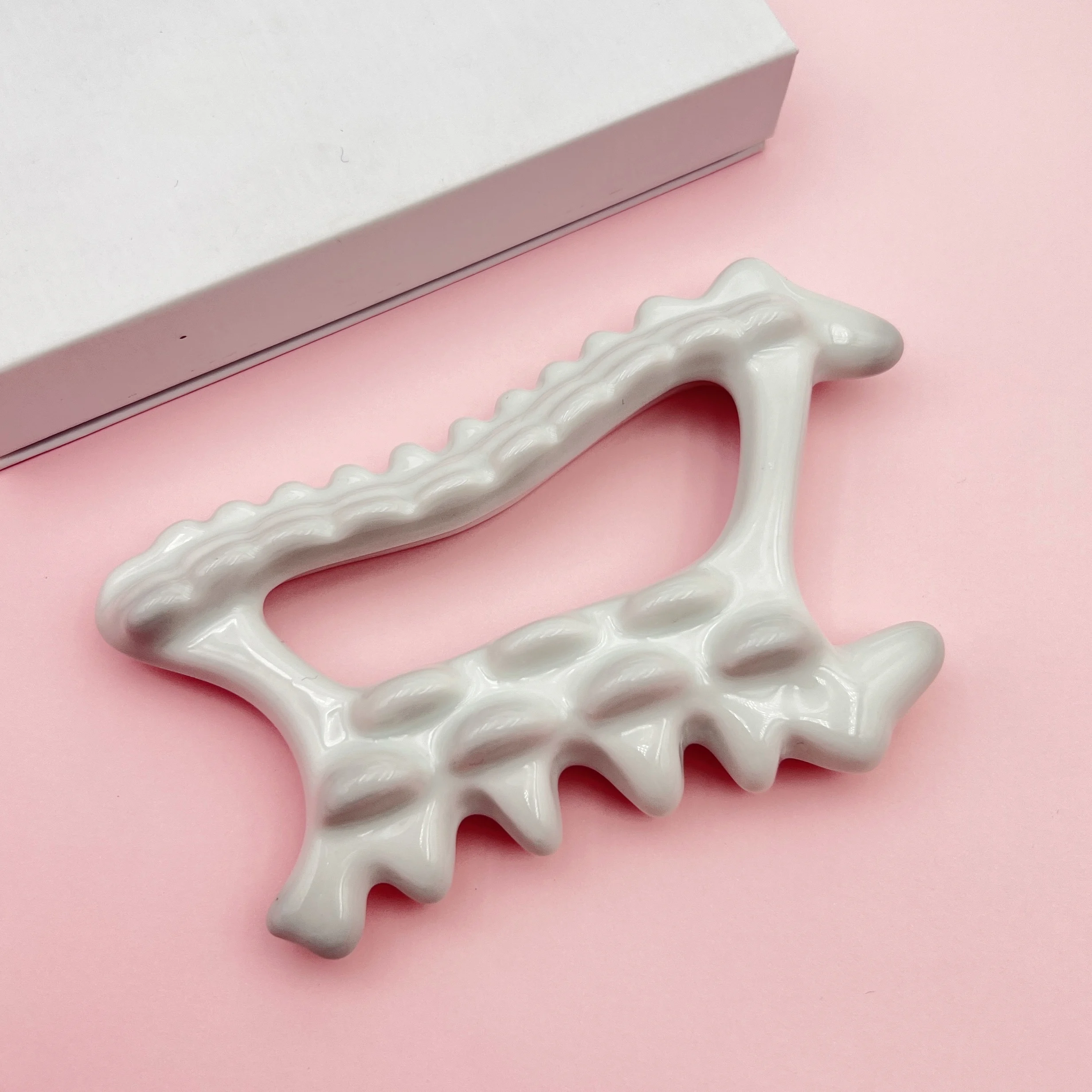 New Design Multi Function Unique Ceramics Guasha Scraping Facial Body