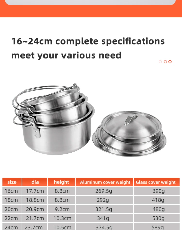 Hot Sale Aluminum Soup Stock Pot Multiple Sizes Kitchen Cooking Sauce