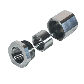 CNC Polished Stainless Steel 3-Piece 1-1/4 Coupling  For Use With Threaded Rigid Conduit