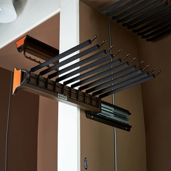 Pull Out Side- Mounted  Single Row Trouser Rack