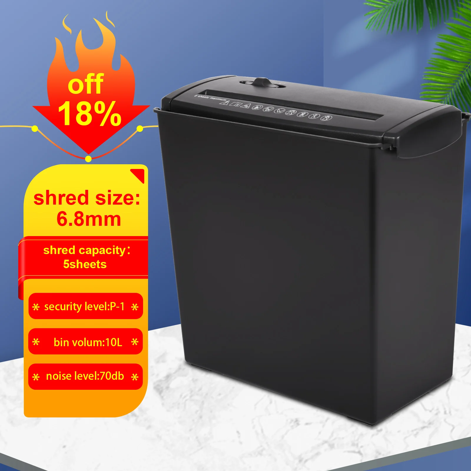 S606 головка легко взять небольшой тип режущая полоска 5 листов A4 измельчитель для домашнего использования 10 л бумаги компания