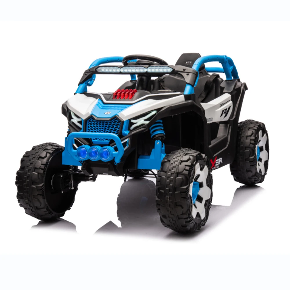 New Children's Electric Four-Wheel Off-Road Ride-On Double-Seater Remote-Controlled Toy Car for Kids