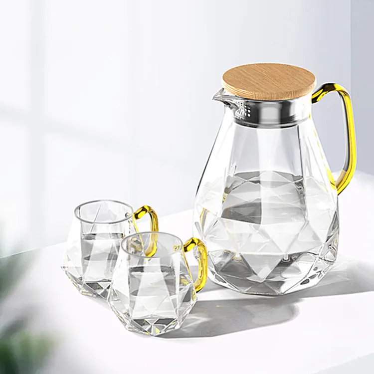 diamond cold water glass set with