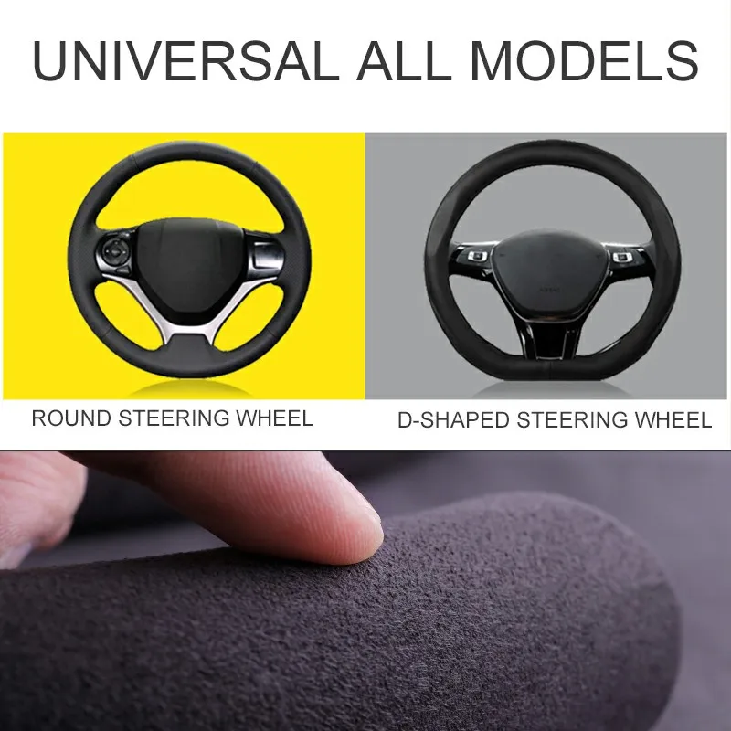 New Car Steering Wheel Cover Accessories 38cm 15inch Carbon Fiber