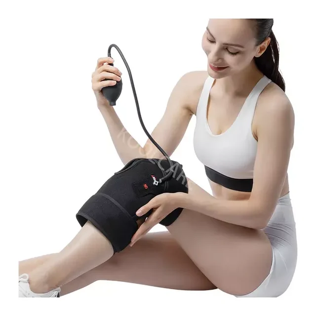 Cold Hot Therapy Knee Wrap with Ice Pack and Air Compression Wrap, Gel Ice Pack for Knee pain relief