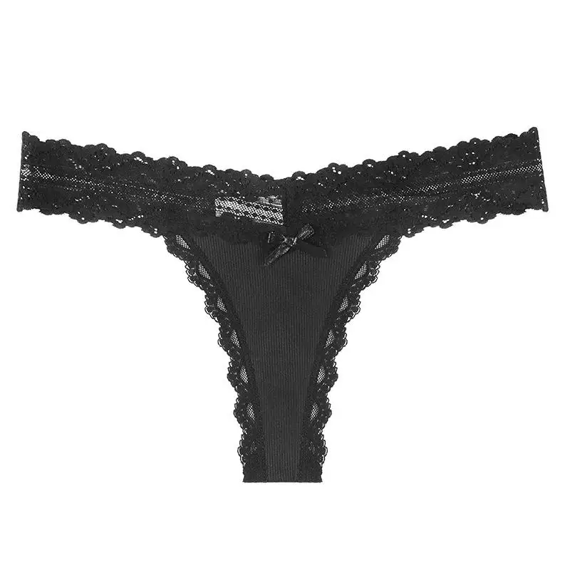 2024 Lace Pink T-Back Custom Teen Hot Women's Lace G String Girls Open Crotch Thongs Sexy Ladies Panties