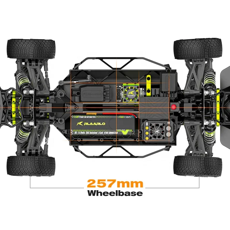 Carro RC RLAARLO XTS 1/10 4WD Drifting com Motor Brushless RTR
