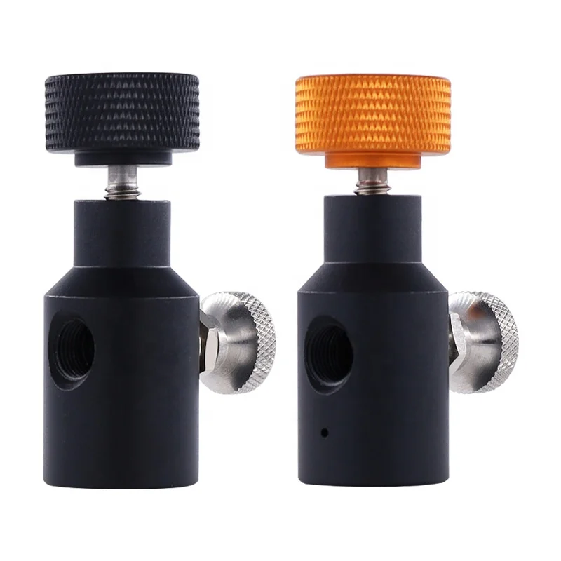 Paintball PCP Remote Hose Fill Adapter CO2 Adapter on / Off With Release Valve