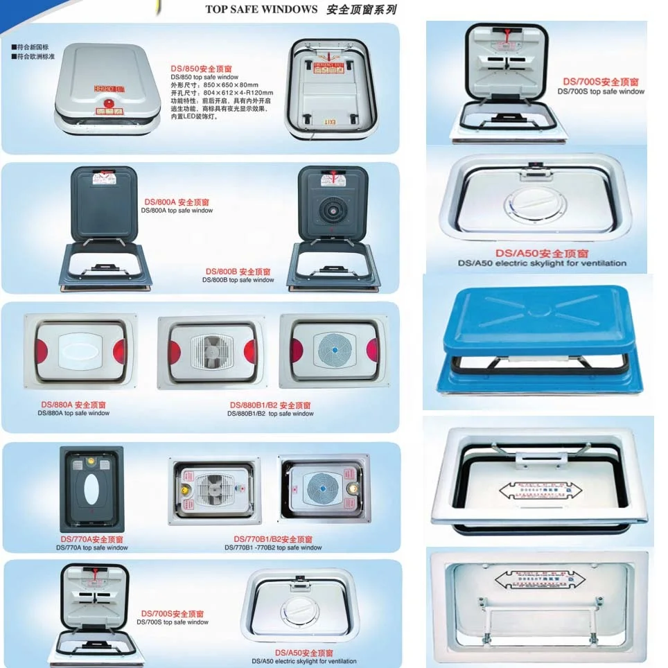 coach Bus EXPOERT MARKET SKYLIGHT WITHOUT MOTOR Safe Exit Skylight OEM Price