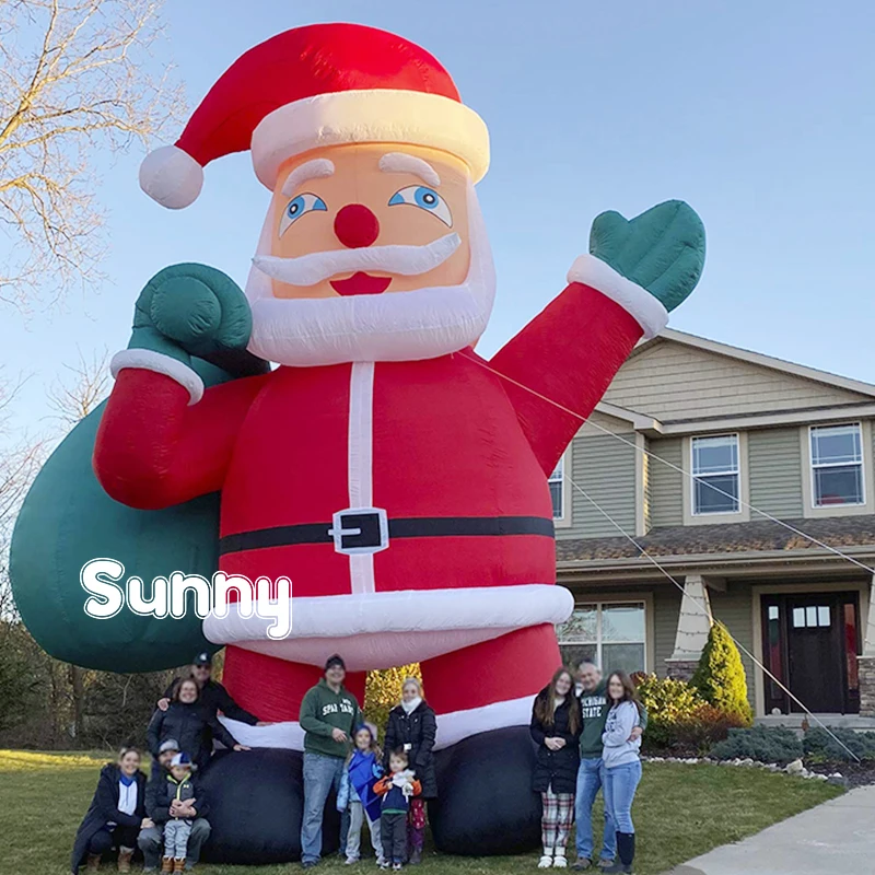 26ft Tall Giant Inflatable Santa Claus Christmas Decoration With Led ...