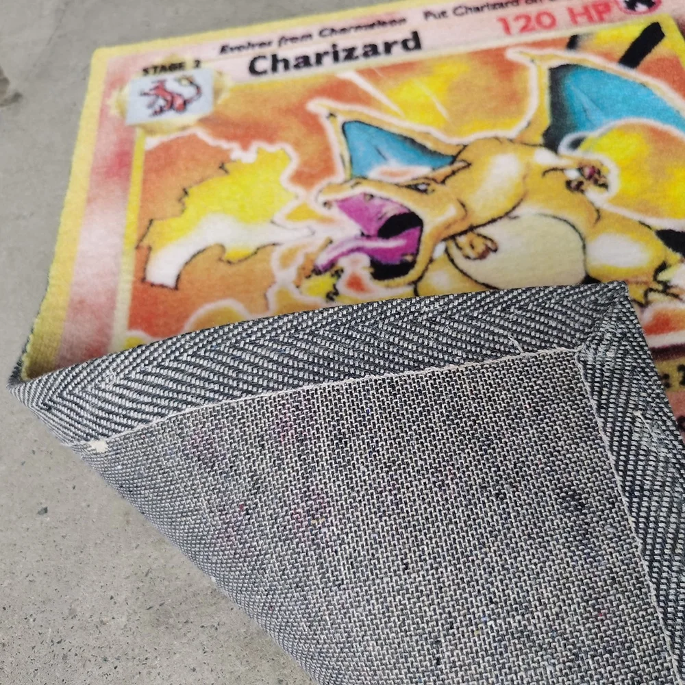 Printed Charizard Card Rug - Perfect for Kids & Teens