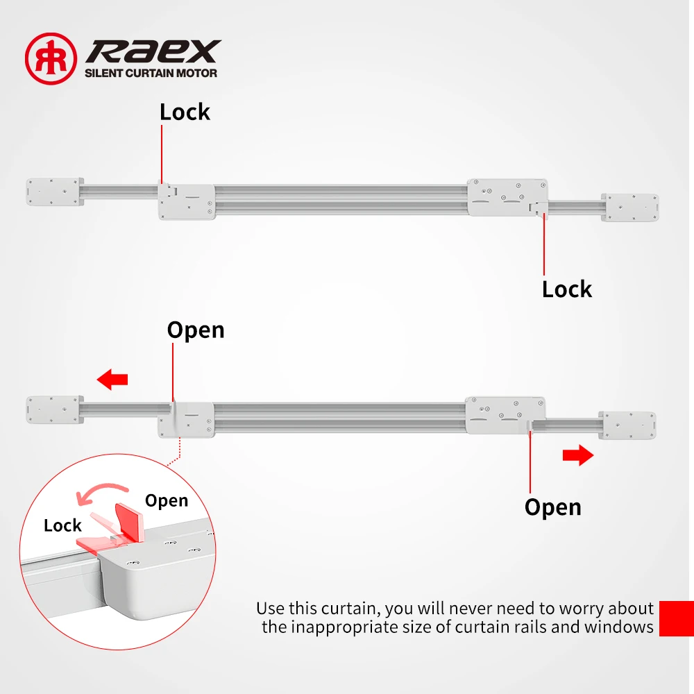 Smart Ceiling Rail Recessed Triple Remote Control Curved Double Electric Curtain Track System