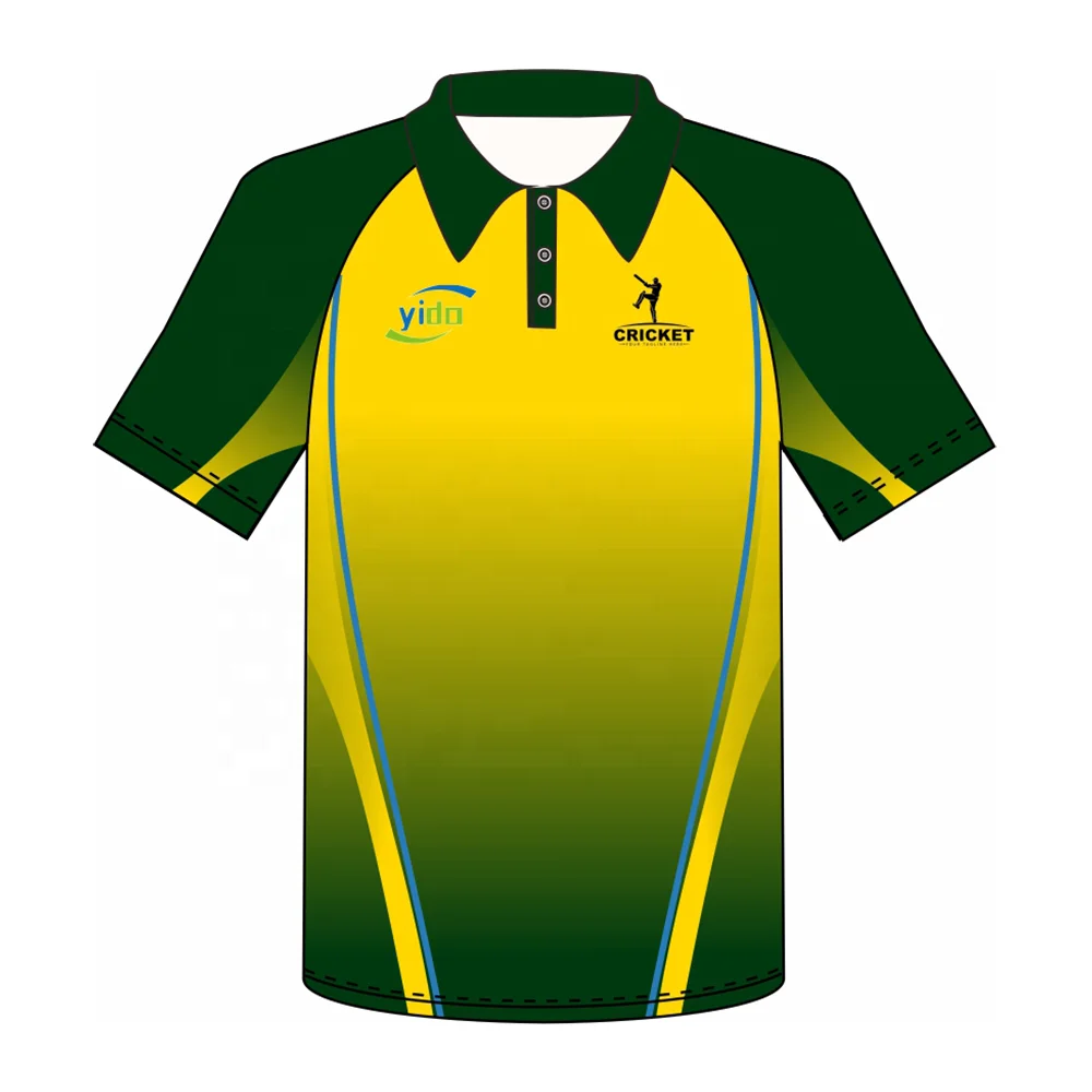 Quick Dry Polyester Cricket Polo Shirt Bulk Wholesale Embroidered