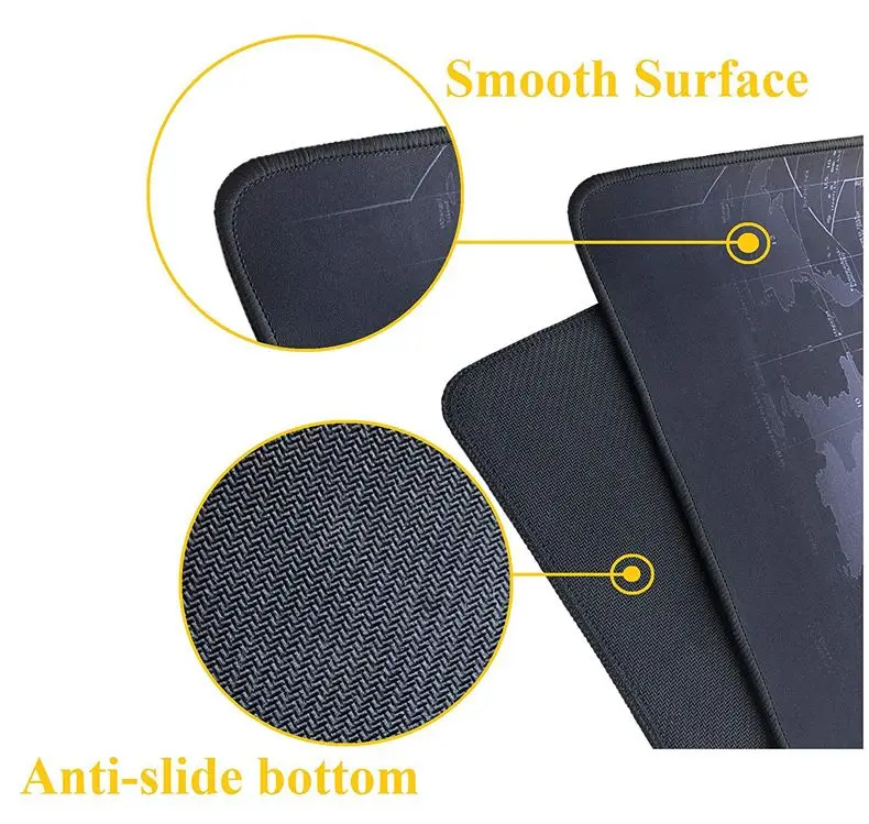 World Map High Quality Sublimation Printed Gaming Mat Computer Desk Mat Size Rubber Mouse Pad