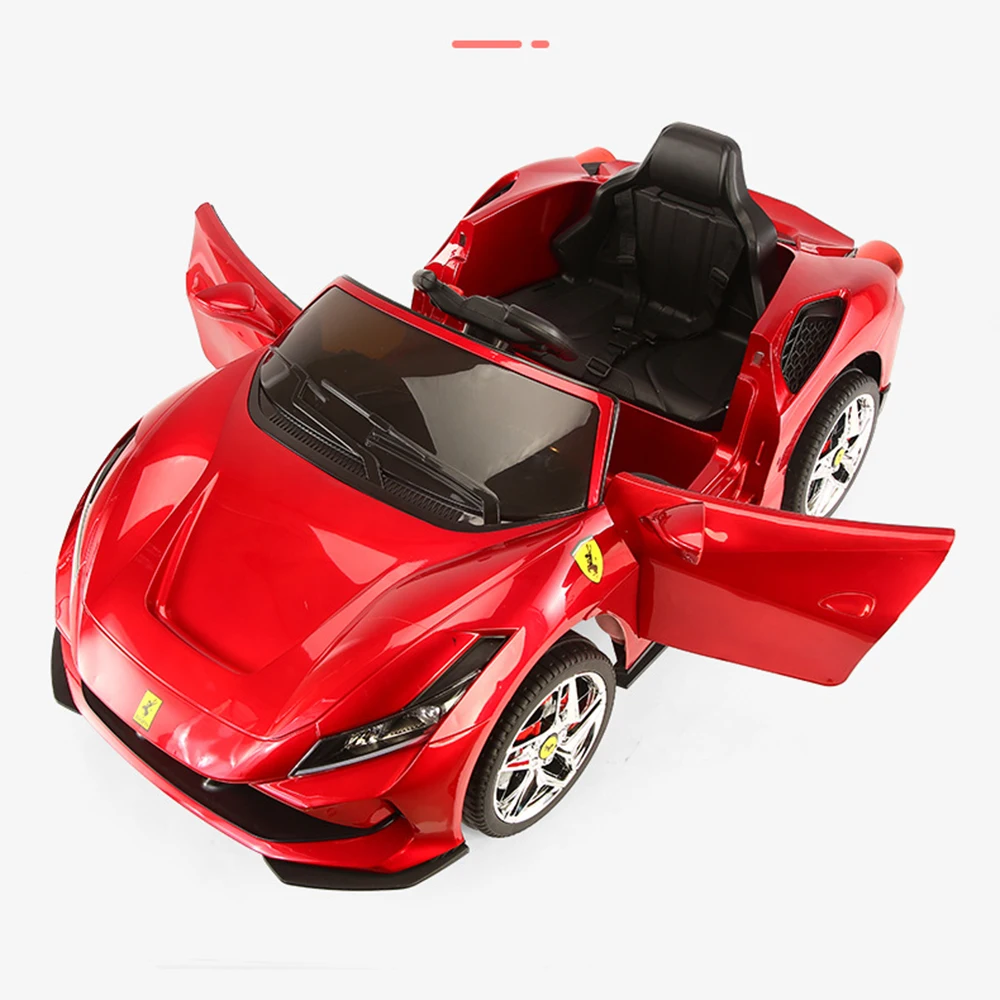 Classic Children's Electric Four-Wheel Remote-Controlled Rocking Ride-On Rechargeable Dual-Drive Metal Toy Car for 2 to 4 Years