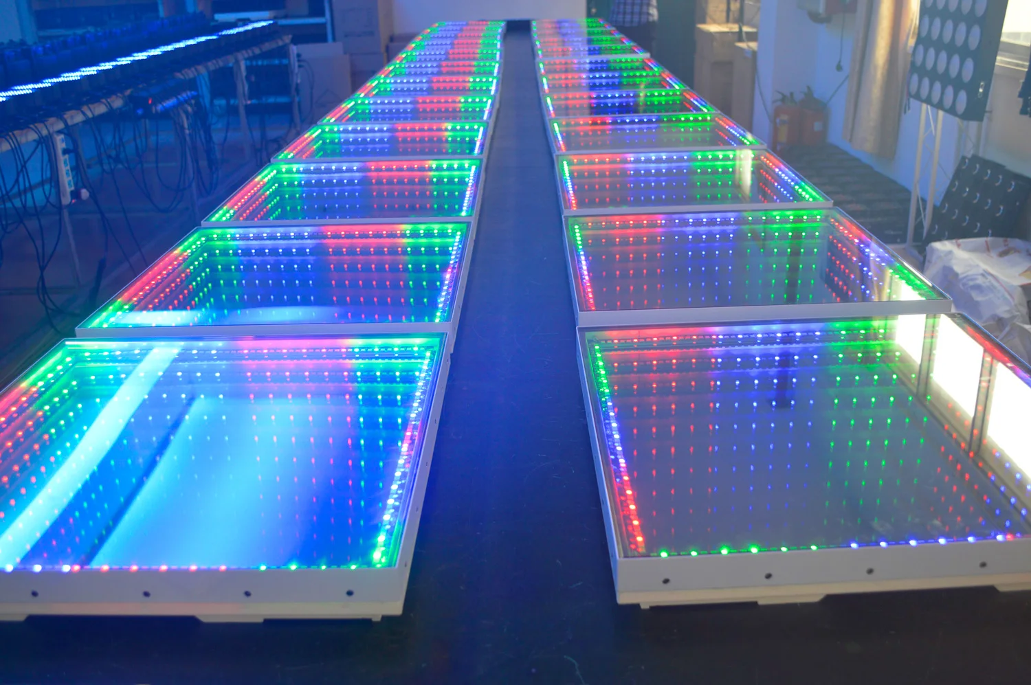 Marslite Rgb Panels Infinity Interactive 3d Led Dance Floor Wedding Effects Sparkle Infinity Led Dance Floor