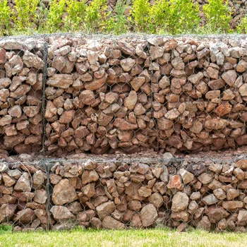 Hot Sale Galvanized Steel Hexagonal Gabion Customized 3x1x1 2x1x1 1x1x1 60*80,80*100mm Retaining Wall Wire Mesh Woven Gabion Net