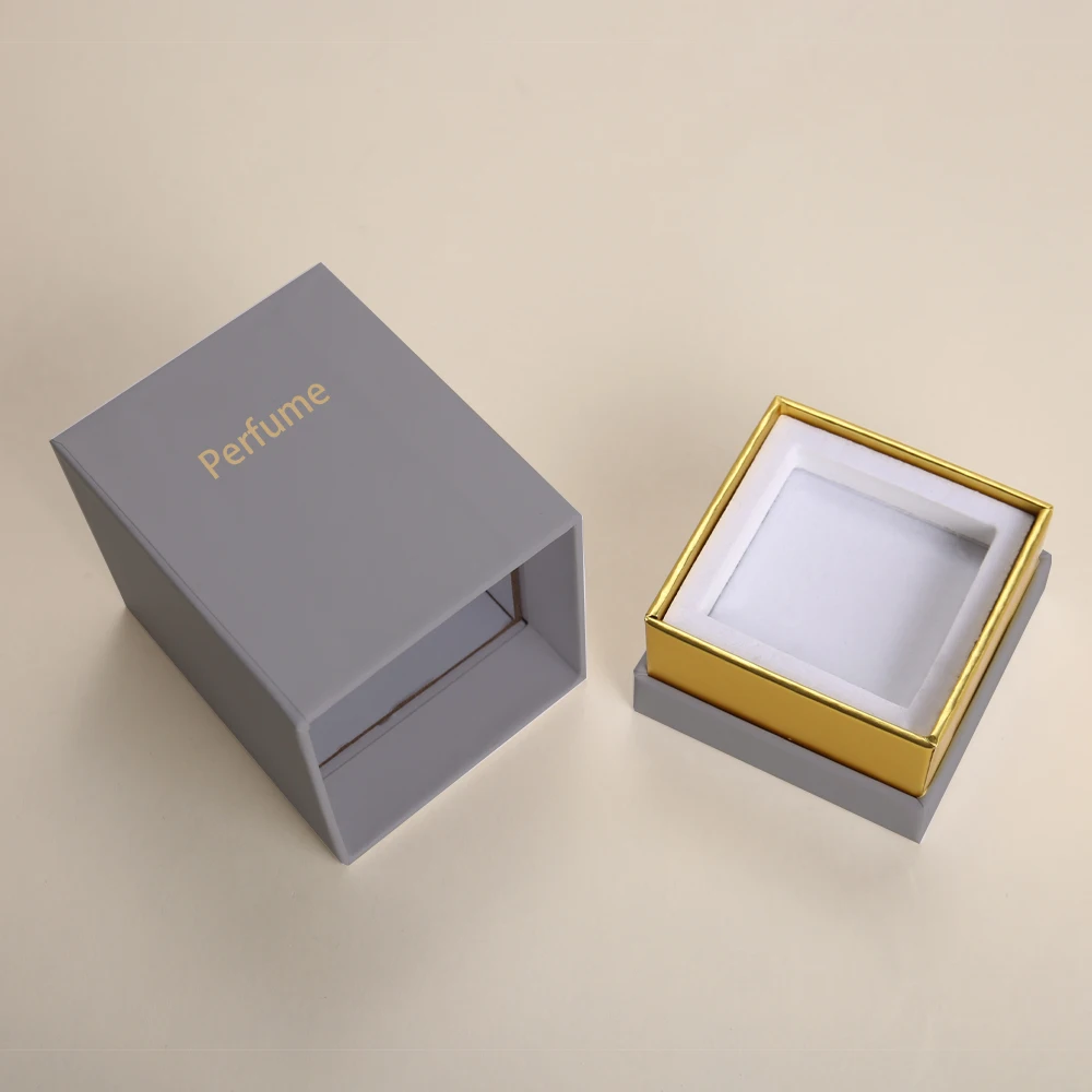 Boîte de parfum en papier sur mesure Jinayon de luxe pour emballage et impression de boîtes-cadeaux avec fond et couvercle pour bouteille en verre