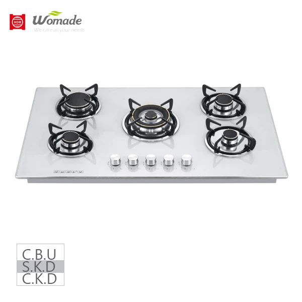 white glass gas stove top