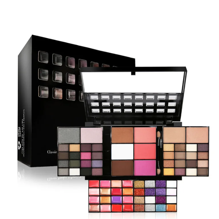 
 74 Цвета Тени для век макияж цвета матовые блестящие тени для век Палитра пудра макияж для глаз Профессиональные Тени для век макияж набор  