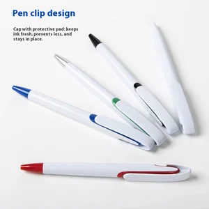 Wide Clip Ballpoint Pen with Large Hook Neutral Business Student Advertising Plastic Pen Sports Body Type Direct Factory Supply